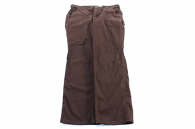 Women's Carhartt Logo Patch Brown Loose Fit Pants Versatile Fit