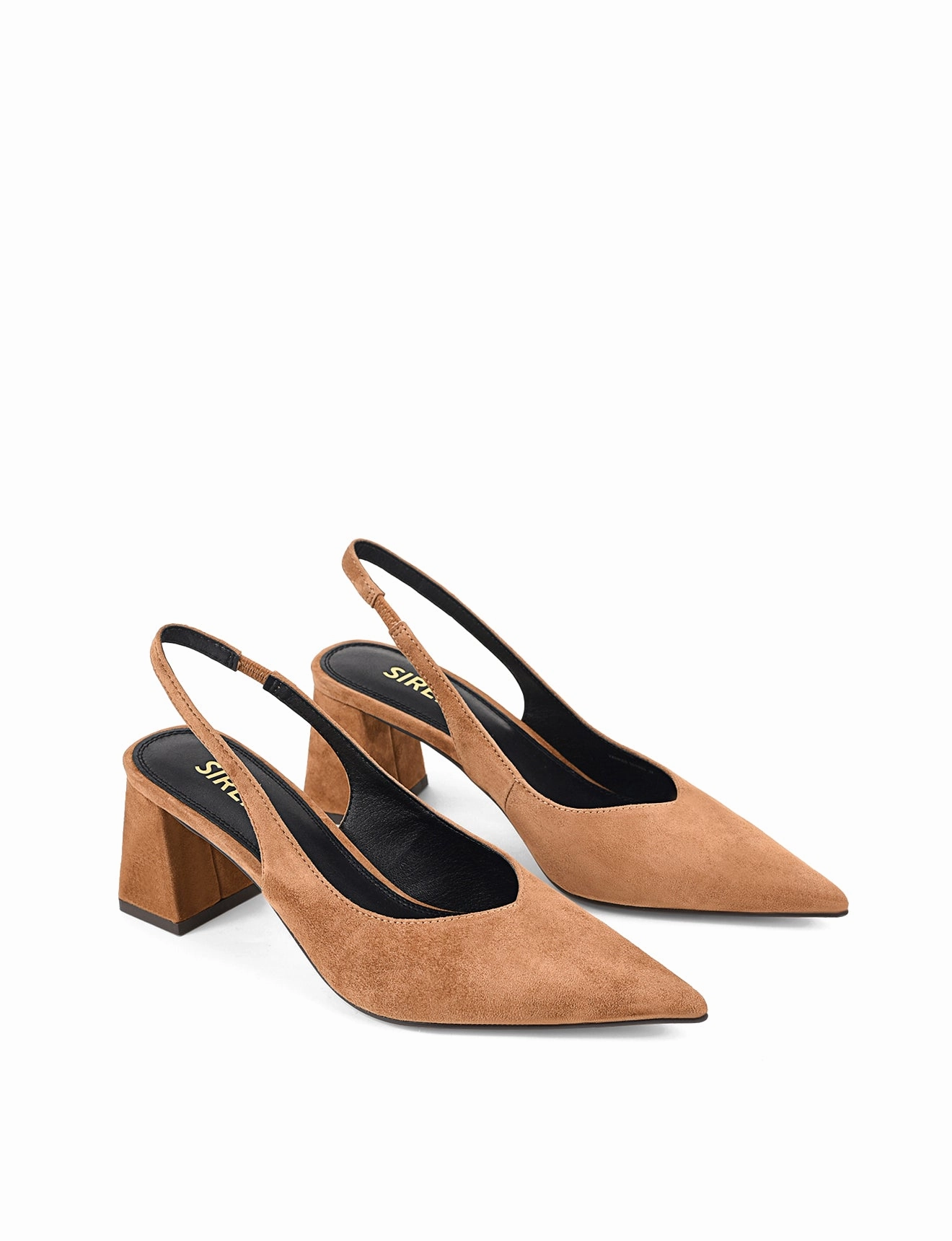 Morning Errand Yankee Slingback Block Heel - Tobacco Brown Suede