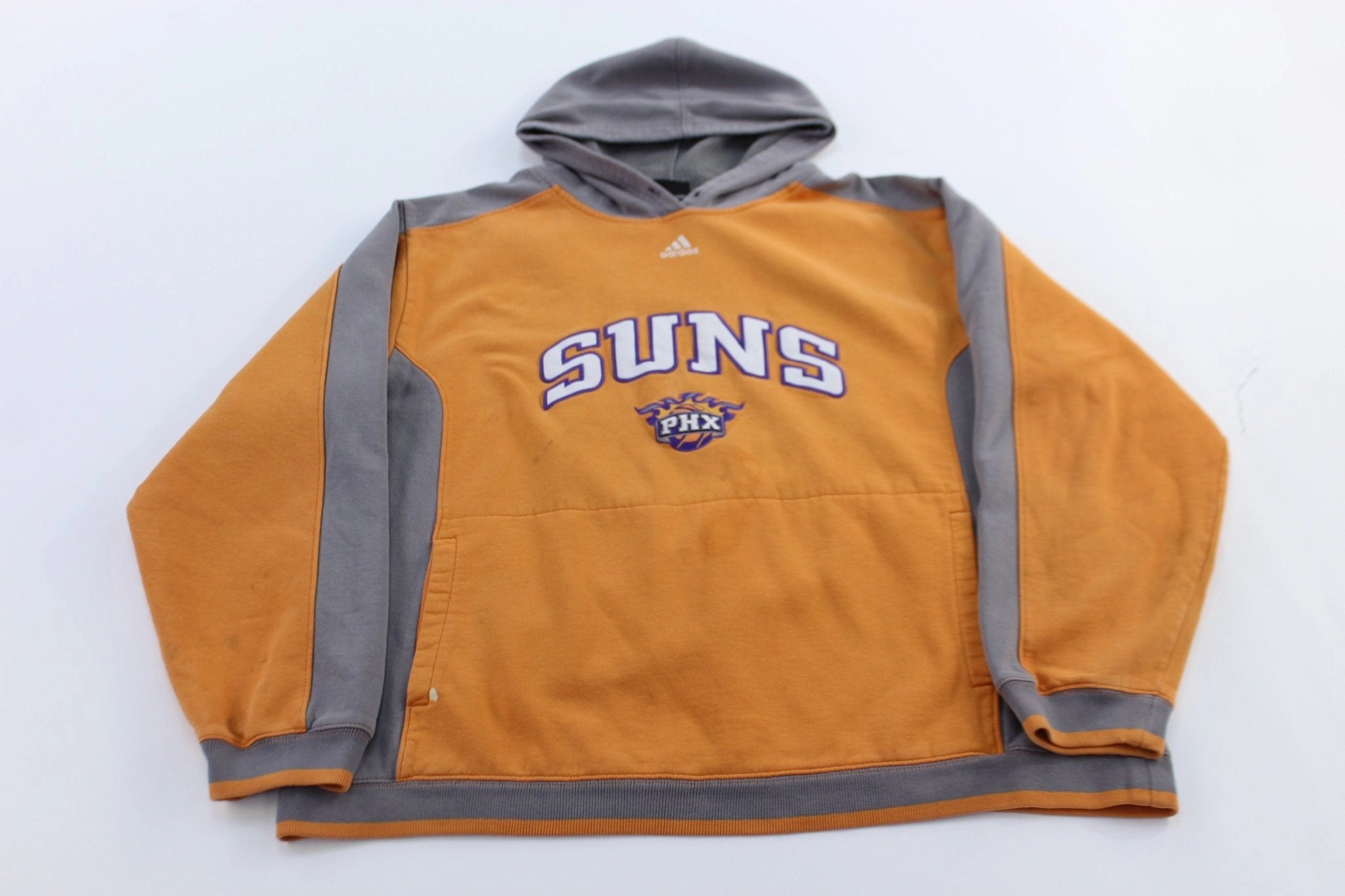 Relaxed Layer Dual Layer Ventilation Adidas Embroidered Logo Phoenix Suns Pullover Hoodie