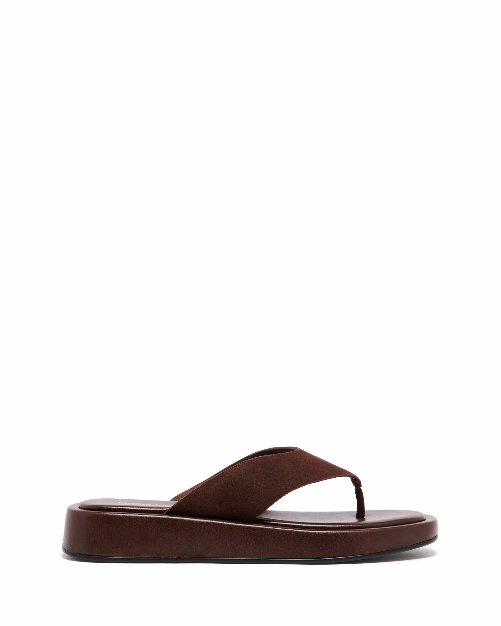 Stretchable Veda Thong Sandal Chocolate Suede