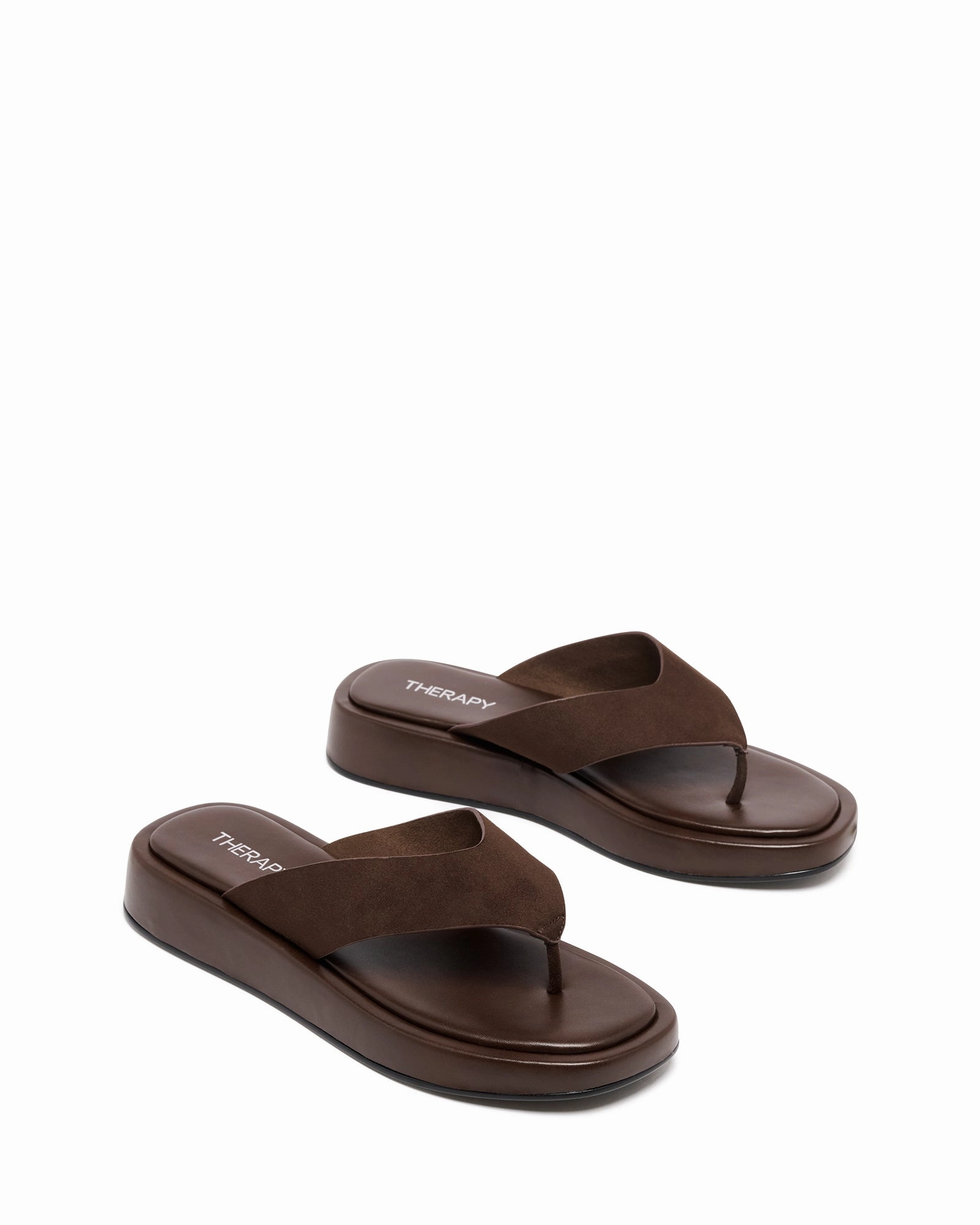 Environmentally Friendly Footbed Chic Sandals for Every Day Veda Thong Sandal Chocolate Suede