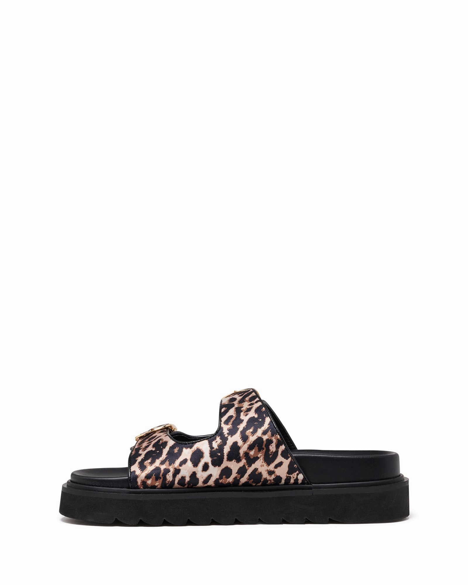 Venom Leopard Satin Easy Sandals Easy-to-Wear Shoes