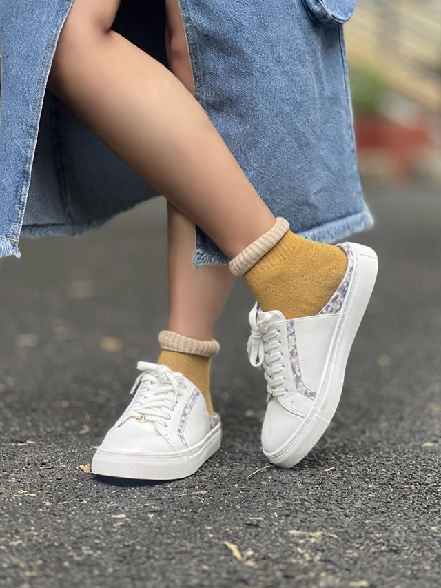 Comfortable Inner Lining Balanced Cushioning Leanne Lavender Sneakers