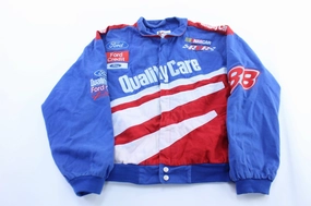 Vintage Chase Authentics Embroidered Ford Quality Care Jacket Endorse Stole