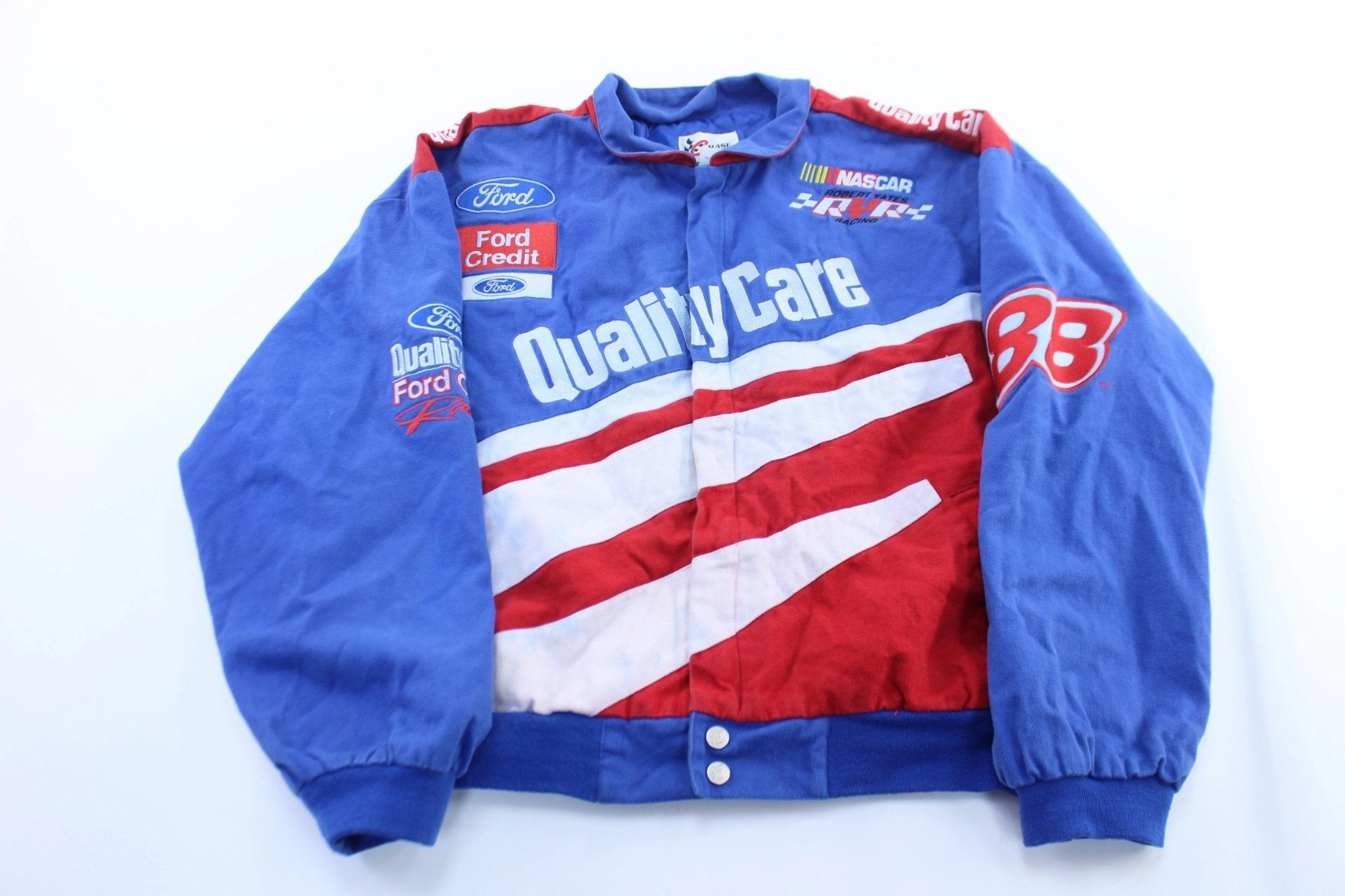 Vintage Chase Authentics Embroidered Ford Quality Care Jacket Endorse Stole