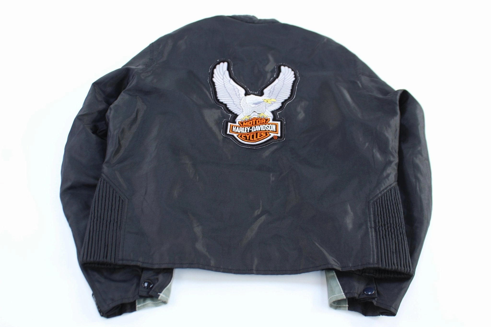 Vintage Hot Leathers Harley Davidson Motorcycles Patch Jacket Off Duty