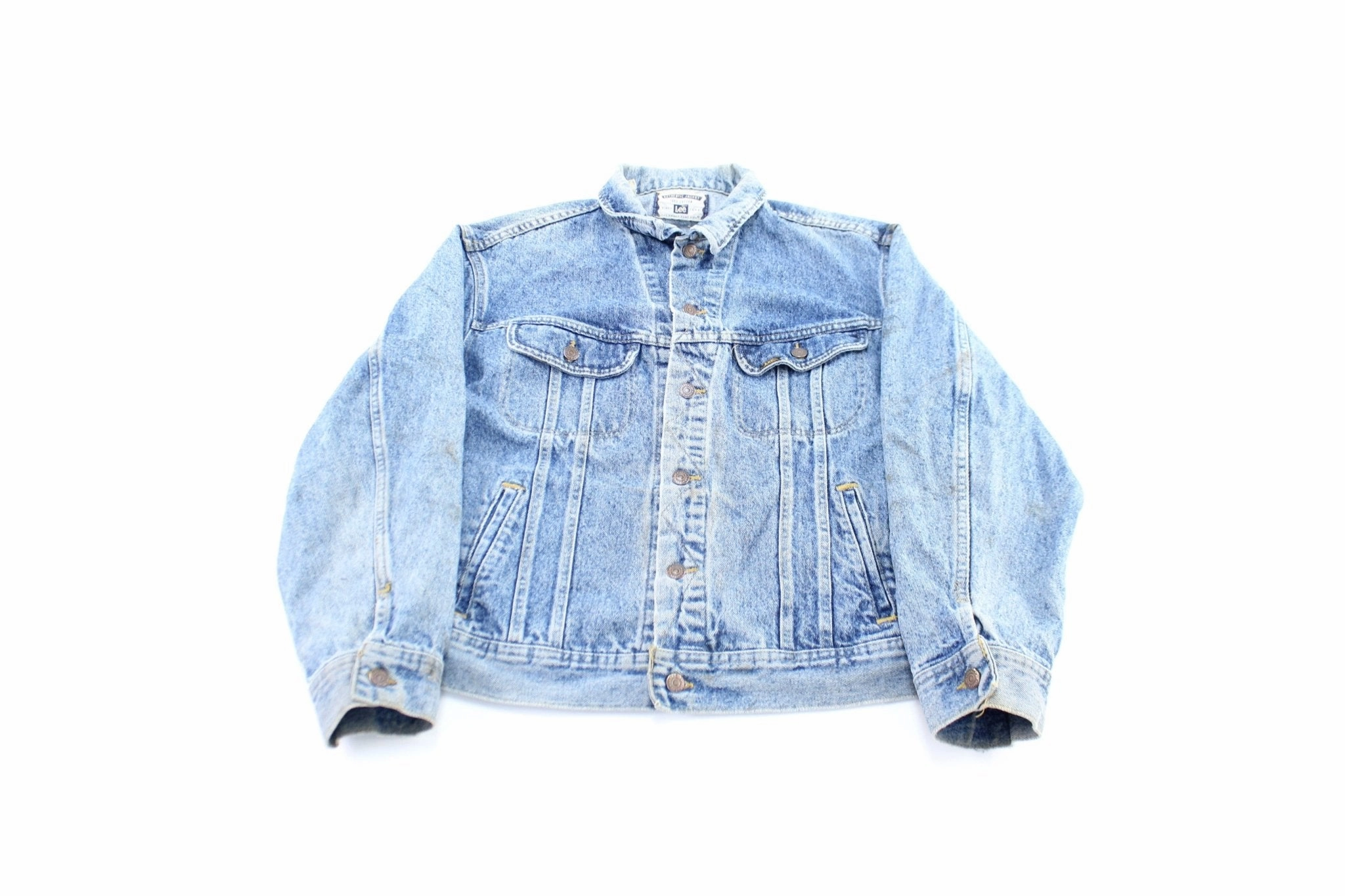 Vintage Lee Button Fly Denim Jacket Notice