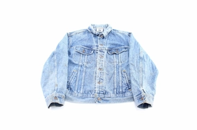 Vintage Lee Button Fly Denim Jacket Notice