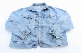 Vintage Lee Patio 153438 Light Wash Denim Jacket New Year's Eve attire