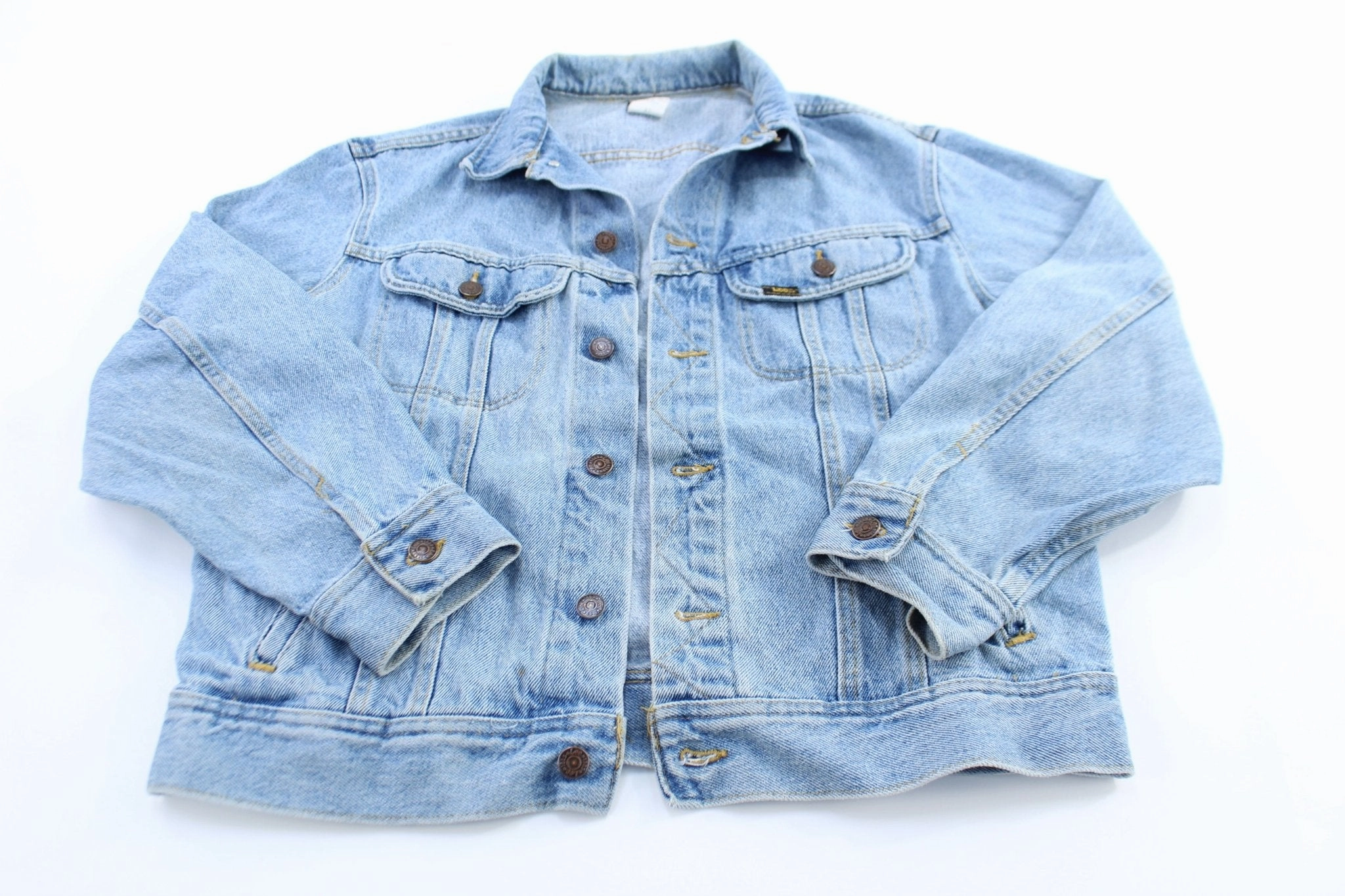 Vintage Lee Patio 153438 Light Wash Denim Jacket New Year's Eve attire