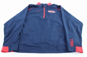 Vintage Nike University of Mississippi Ole Miss Quarter Zip Windbreaker Weather-Proof Wear