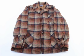 Vintage Pendleton Woolen Mills Red & Brown Plaid Coat suitable for performance costumes