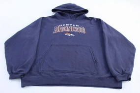 Custom Ability Vintage Reebok Denver Broncos Football Pullover Hoodie