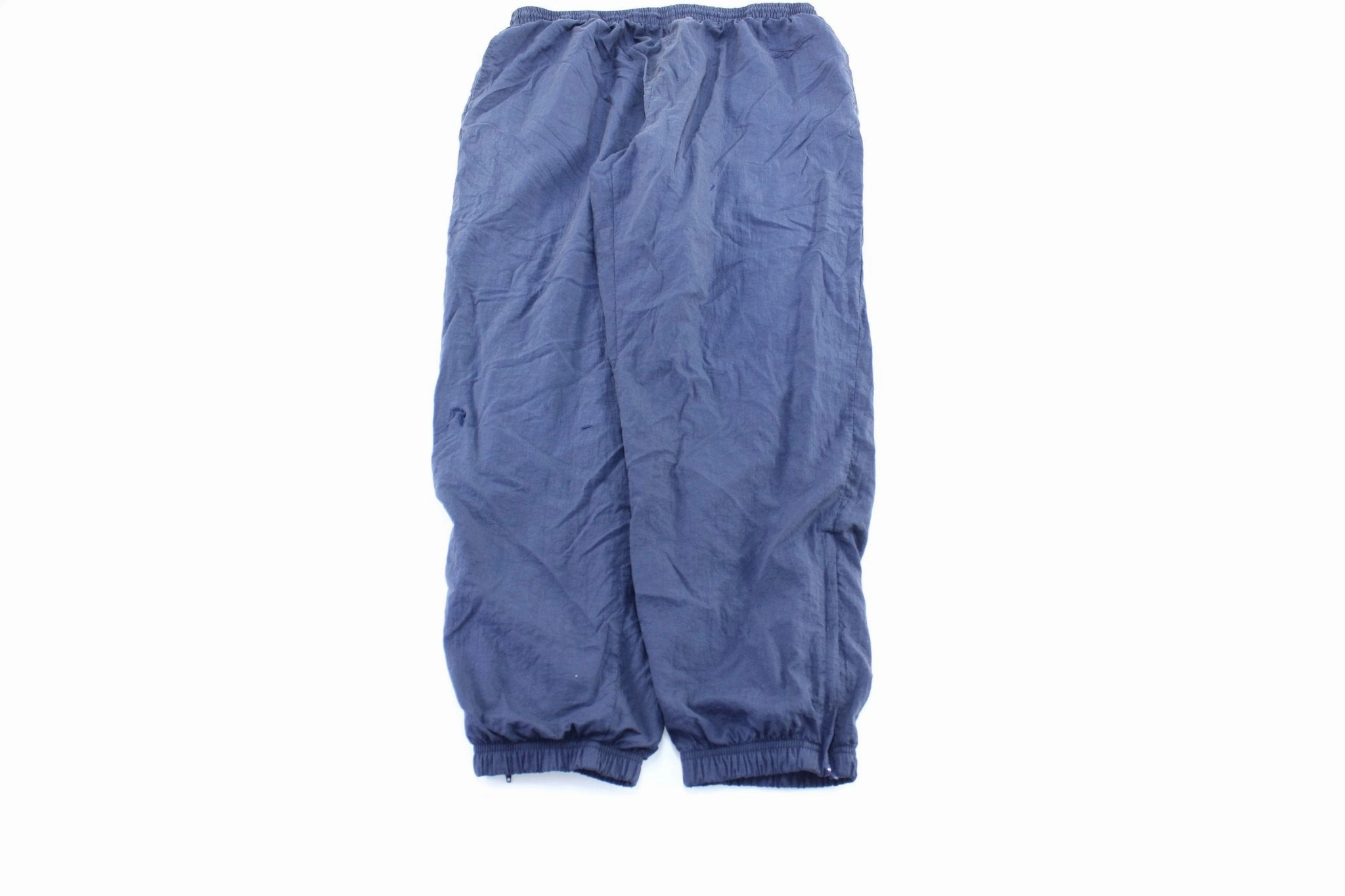 Vintage Reebok Embroidered Logo Navy Blue Windbreaker Pants Soft Brush Lining