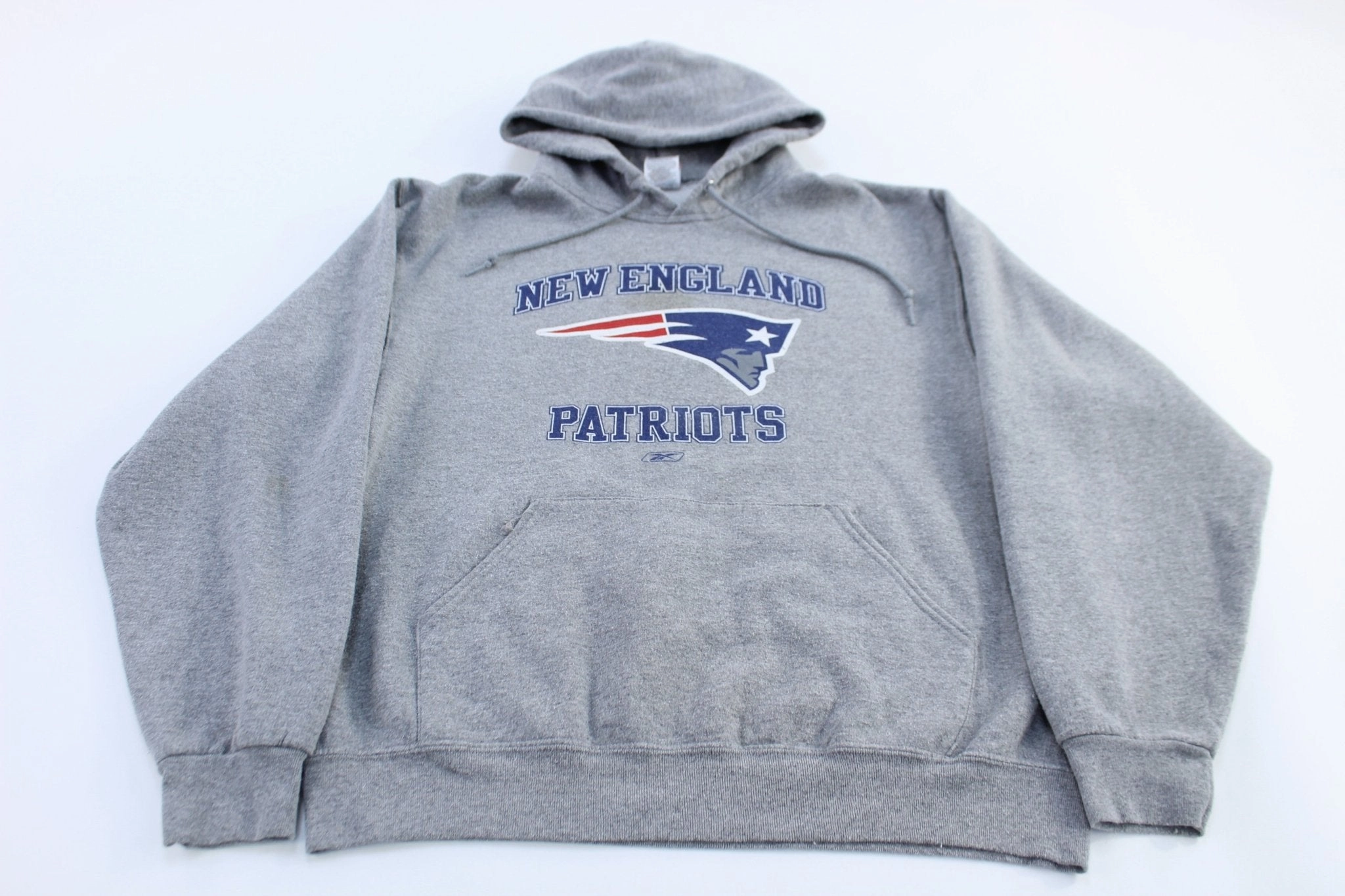 Weather Ready BreathableTechnology Vintage Reebok New England Patriots Football Pullover Hoodie