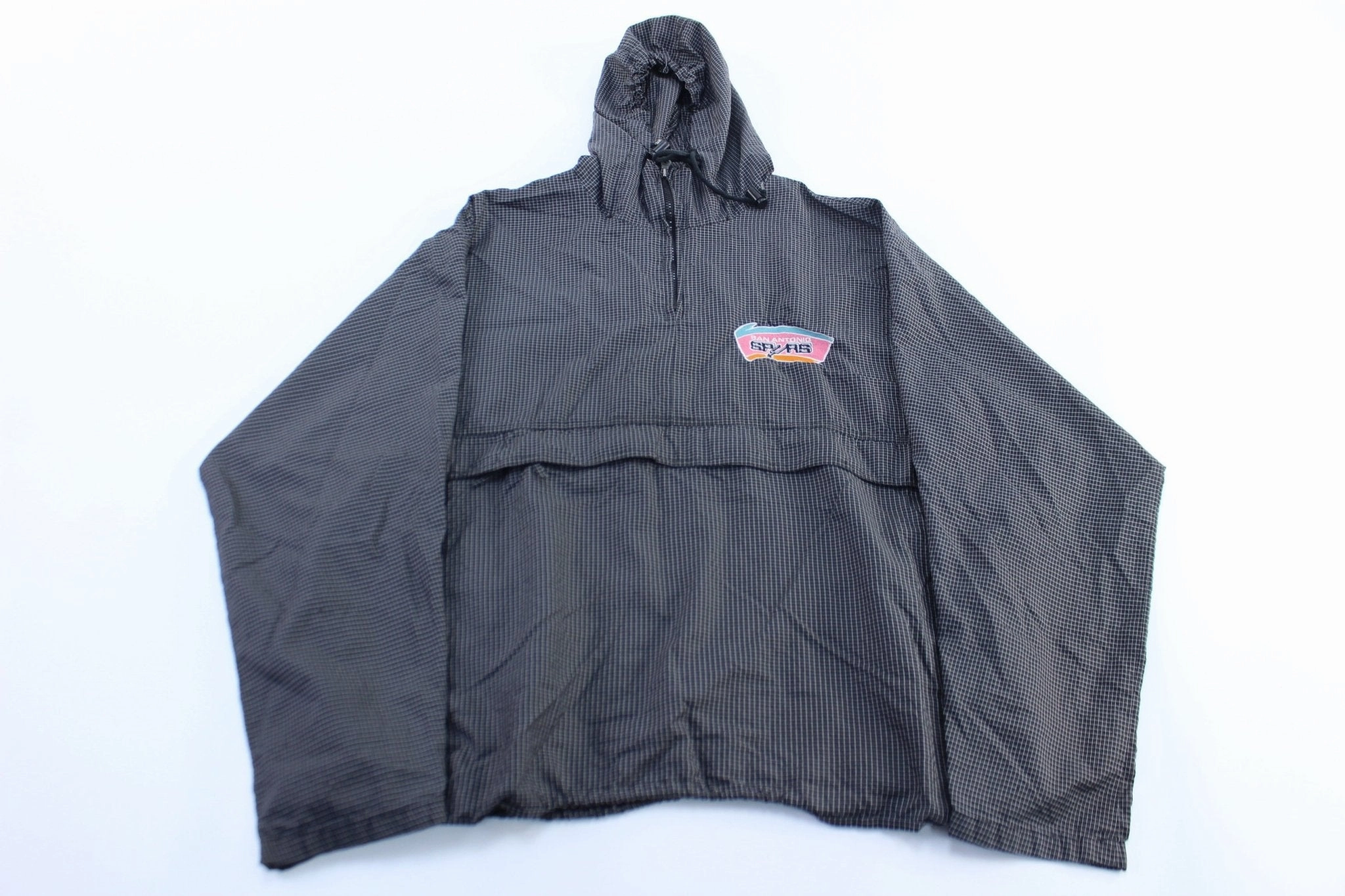 Trend petite size Vintage San Antonio Spurs Embroidered Logo Athletic Pullover Jacket