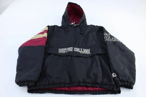 Non Bulky Design suitable for business trips Vintage Starter Boston College Hooded Puffer Jacket