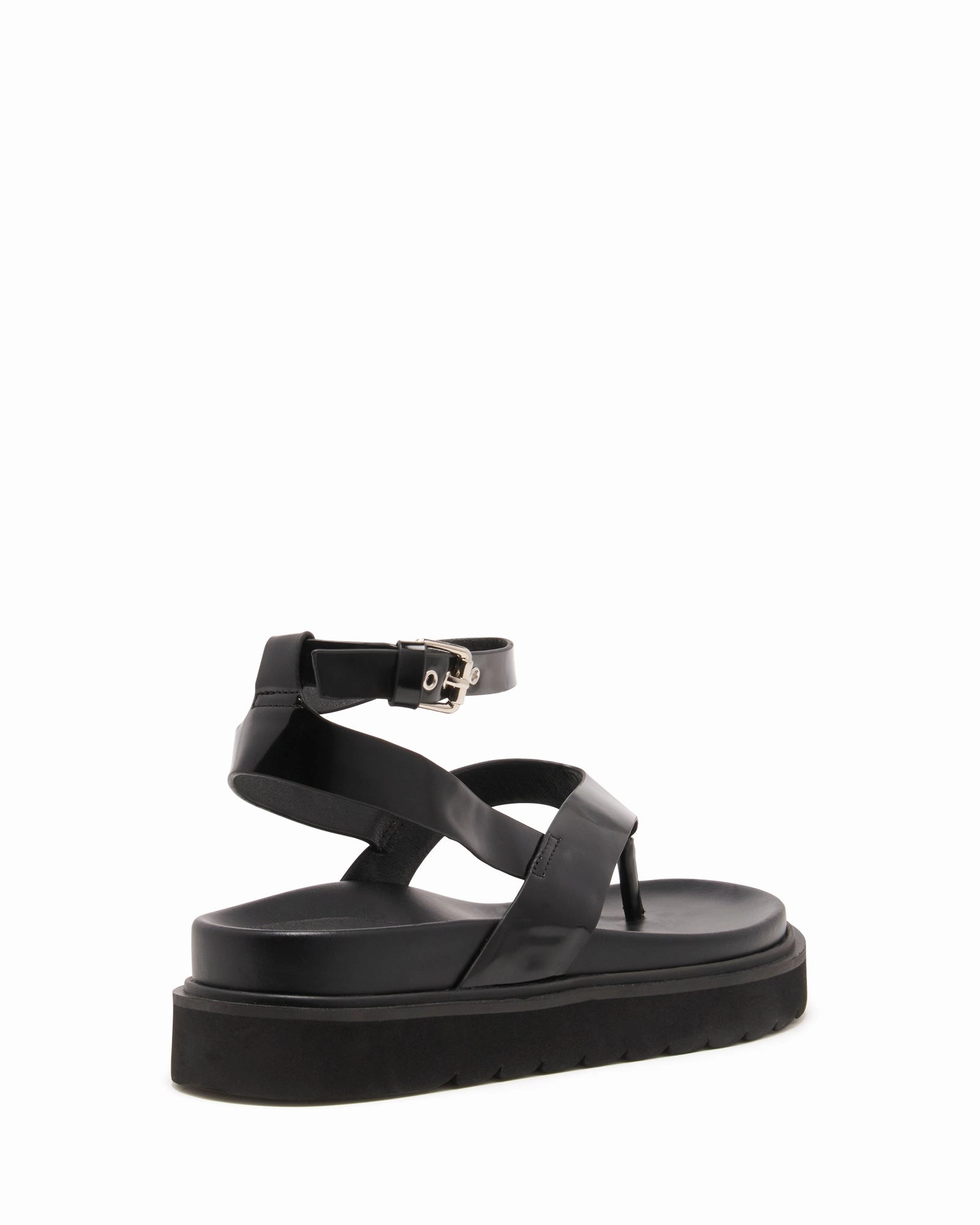 Visa Sandal Black Patent Ocean Breeze Cutout