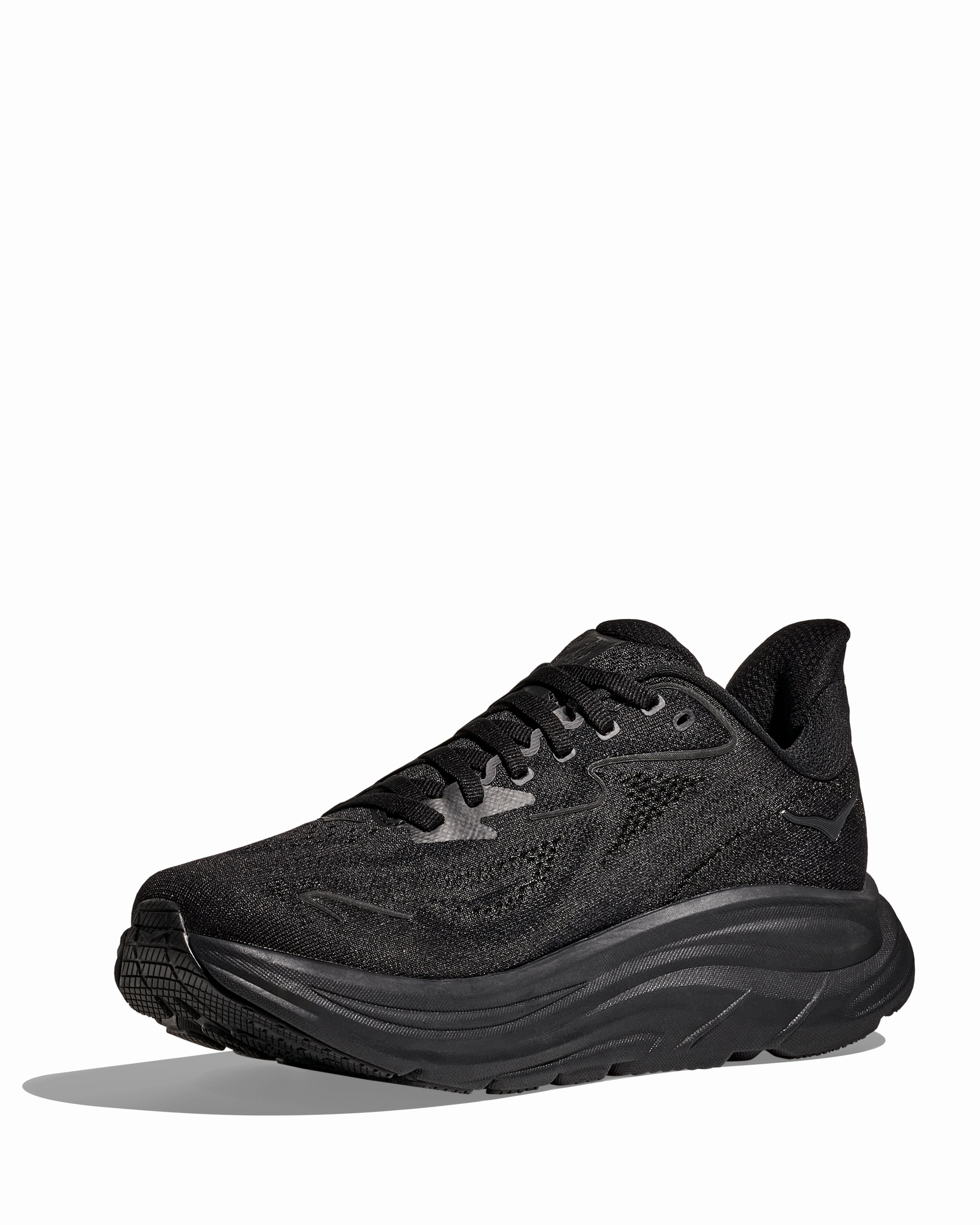 W Clifton 10 Black/Black Mesh 1162031-BBLC Moldable Heel Cup agility running shoe enhancement