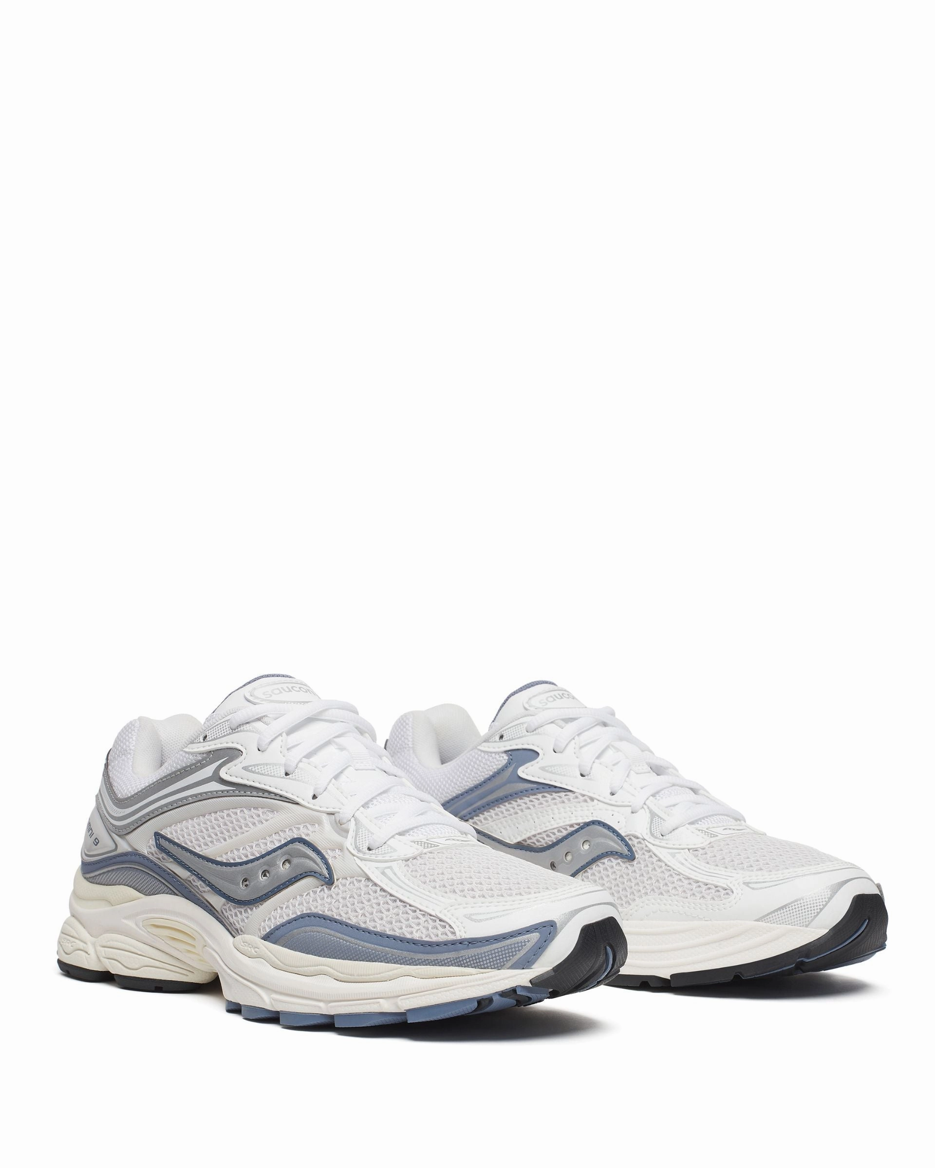 W Progrid Omni 9 Ivory/Blue Mesh Fast - paced running for health improvement