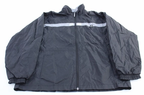 Allow Weather Guard Vintage Adidas Embroidered Logo Grey & Black Striped Zip Up Jacket