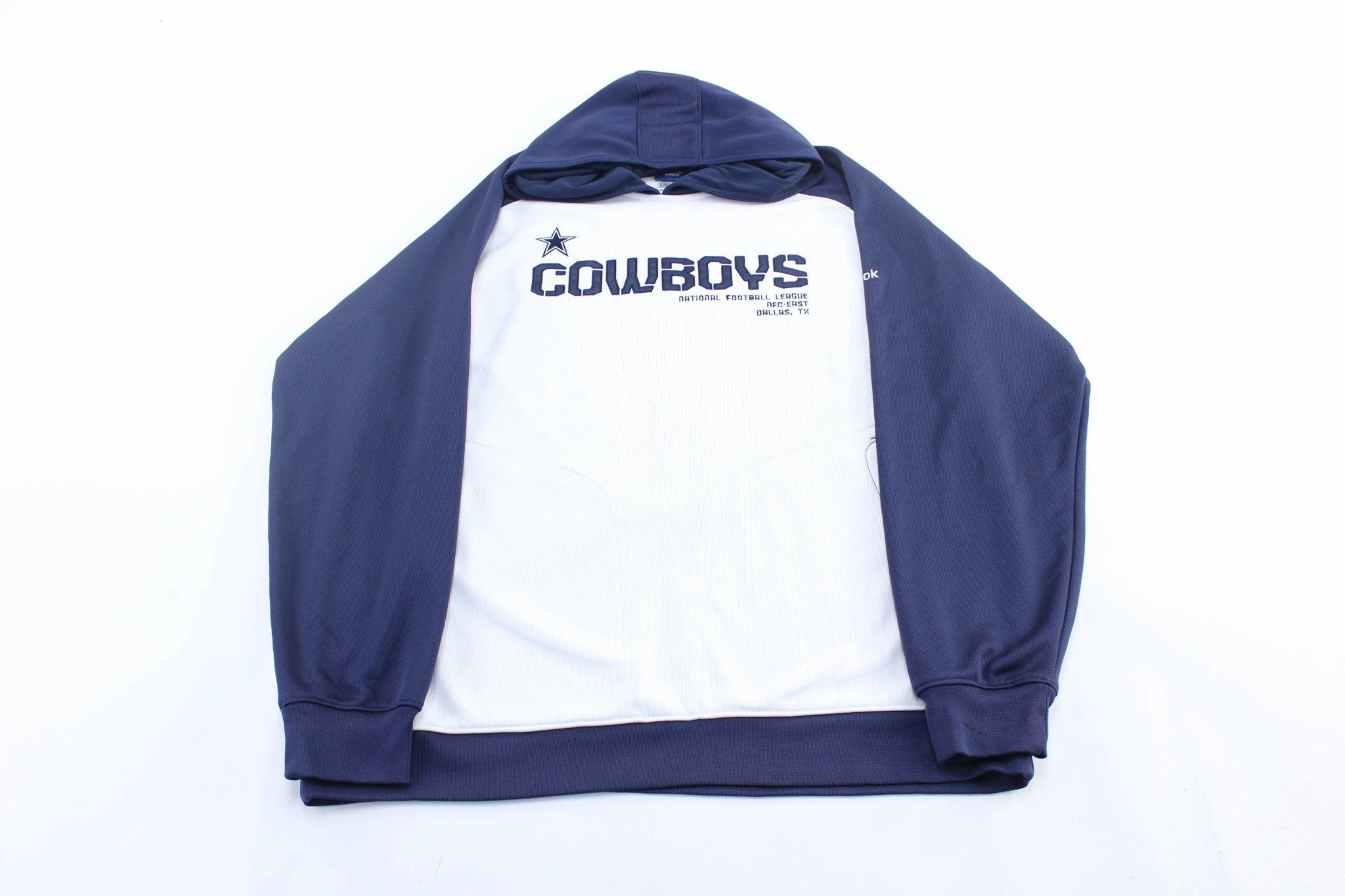 Formal Event Smooth Texture Reebok Embroidered Logo Dallas Cowboys Pullover Hoodie