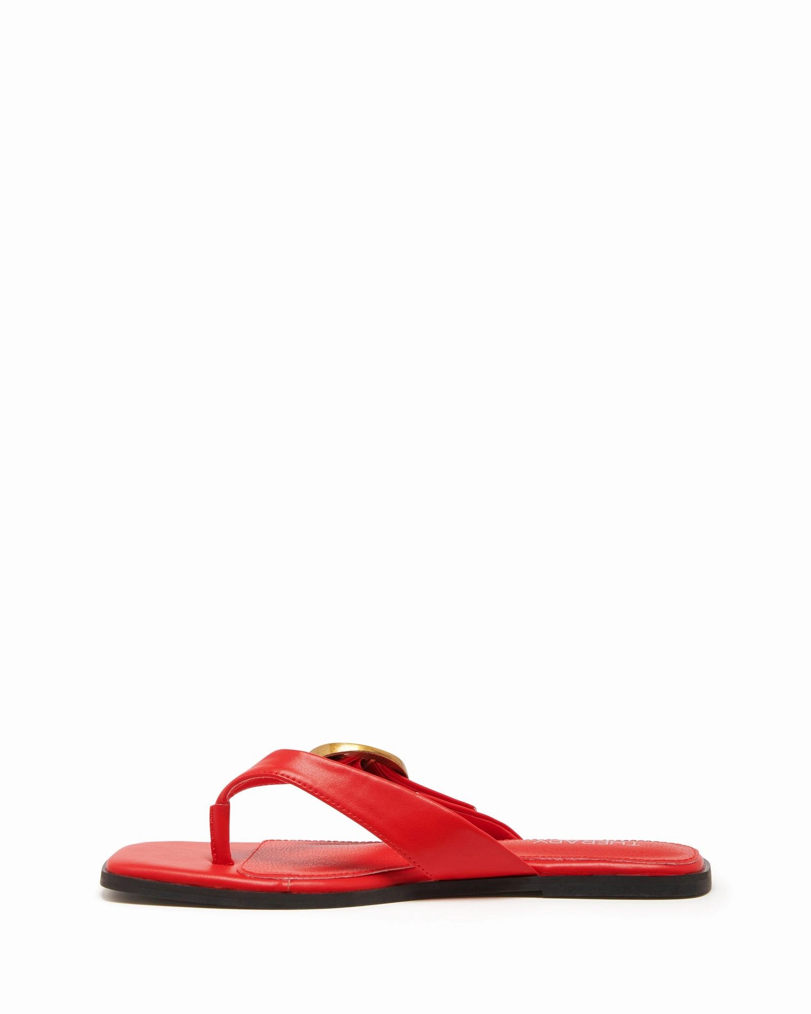 Gallery Thong Sandal Red Smooth Casual Shoes Reinforced Toe Guard