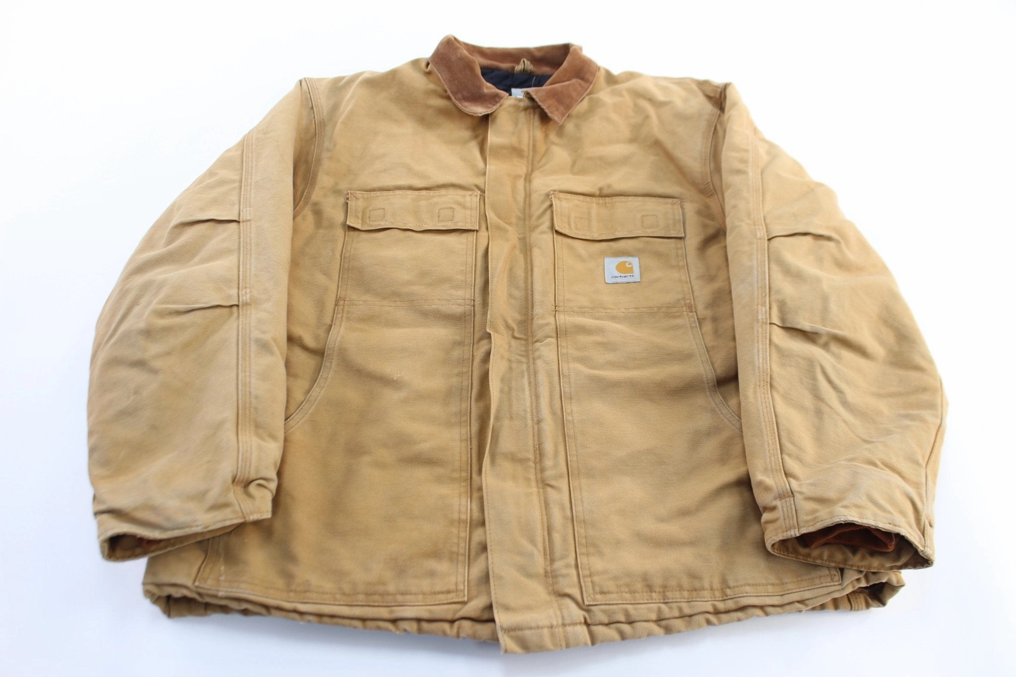 Action Carhartt Logo Patch Tan Traditional Zip Up Jacket