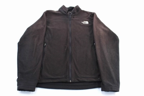 The North Face Embroidered Logo Black Fleece Zip Up Jacket Backcountry Use Pink