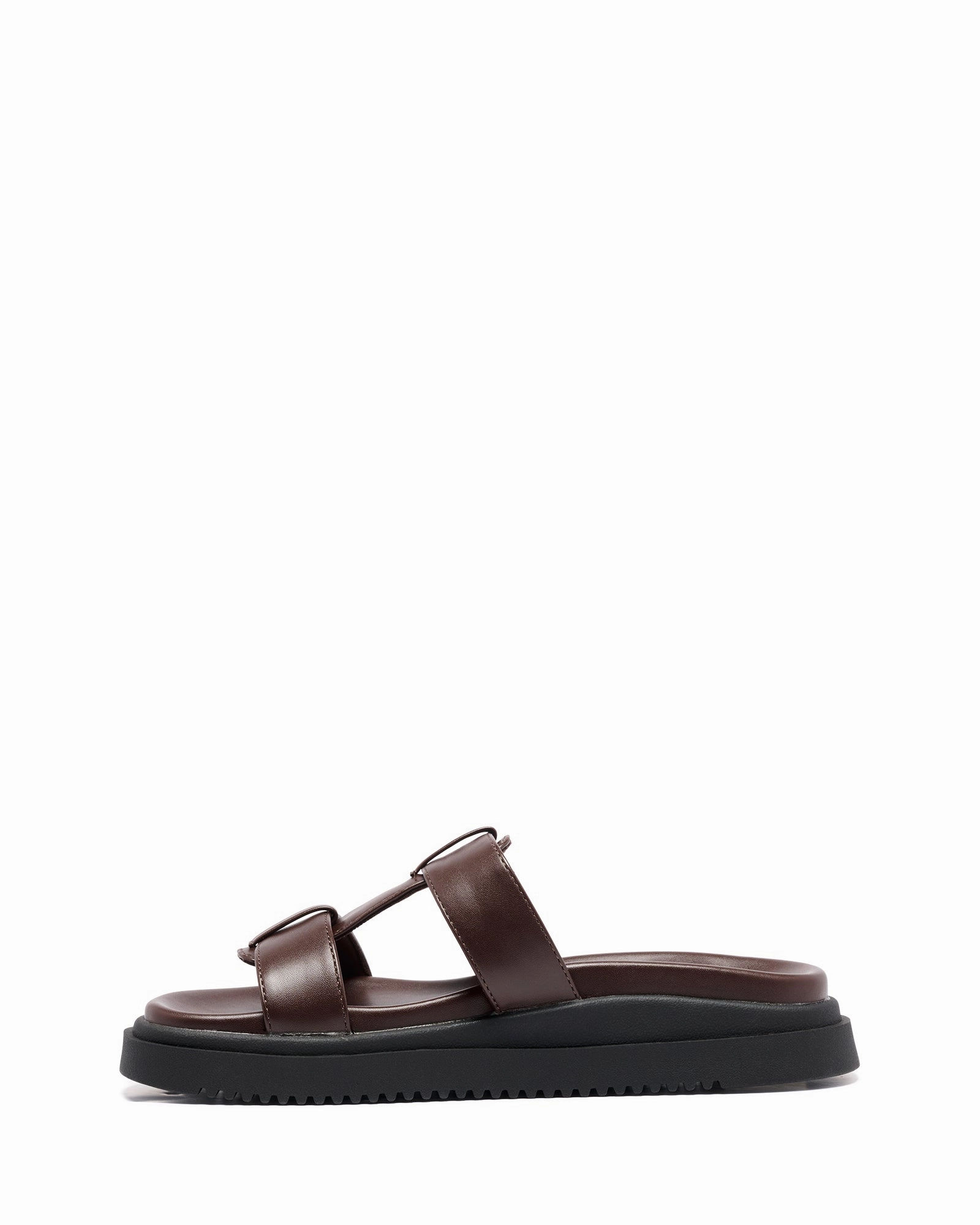 Reinforced Heel Support Walking-Friendly Shoes Pause Sandal Chocolate