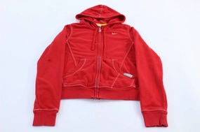 Women's Vintage Nike Embroidered Logo Full Zip Jacket Beauty Windproof Shell