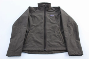 Winter Style Women's Patagonia Logo Patch Grey Zip Up Jacket