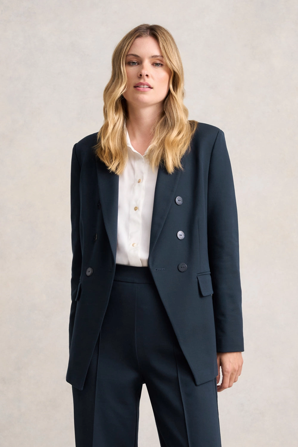 Functional Pocket Ponte Blazer - Ink