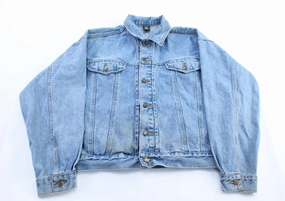 Sporty Wardrobe 1997 Warner Bros Embroidered Tas Las Vegas Denim Jacket