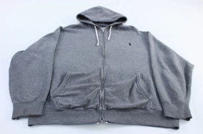 Polo Ralph Lauren Embroidered Logo Grey Zip Up Jacket Soft Texture