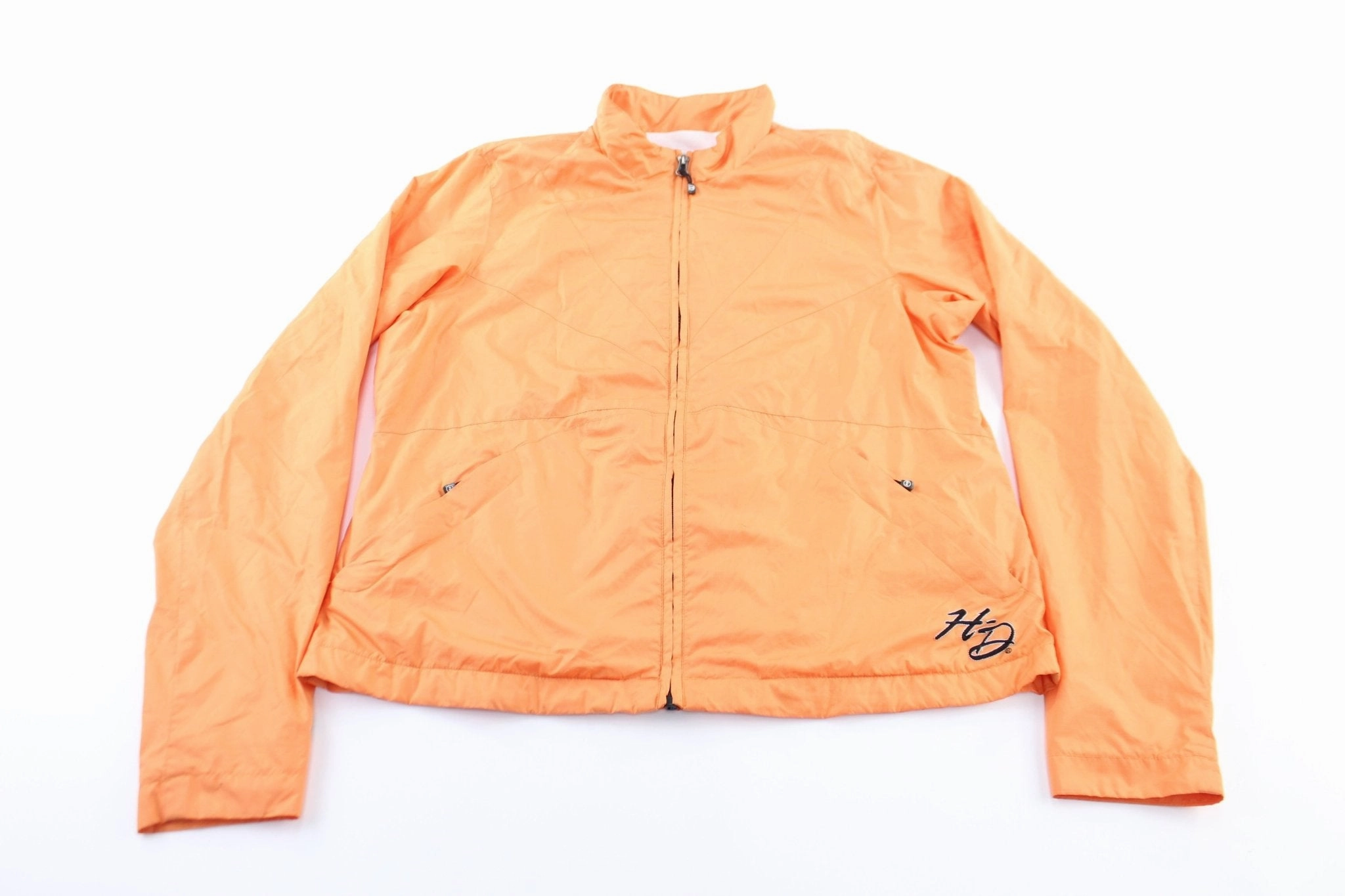 Women's Harley Davidson Motorcycles Embroidered Orange Zip Up Jacket Mother's Day