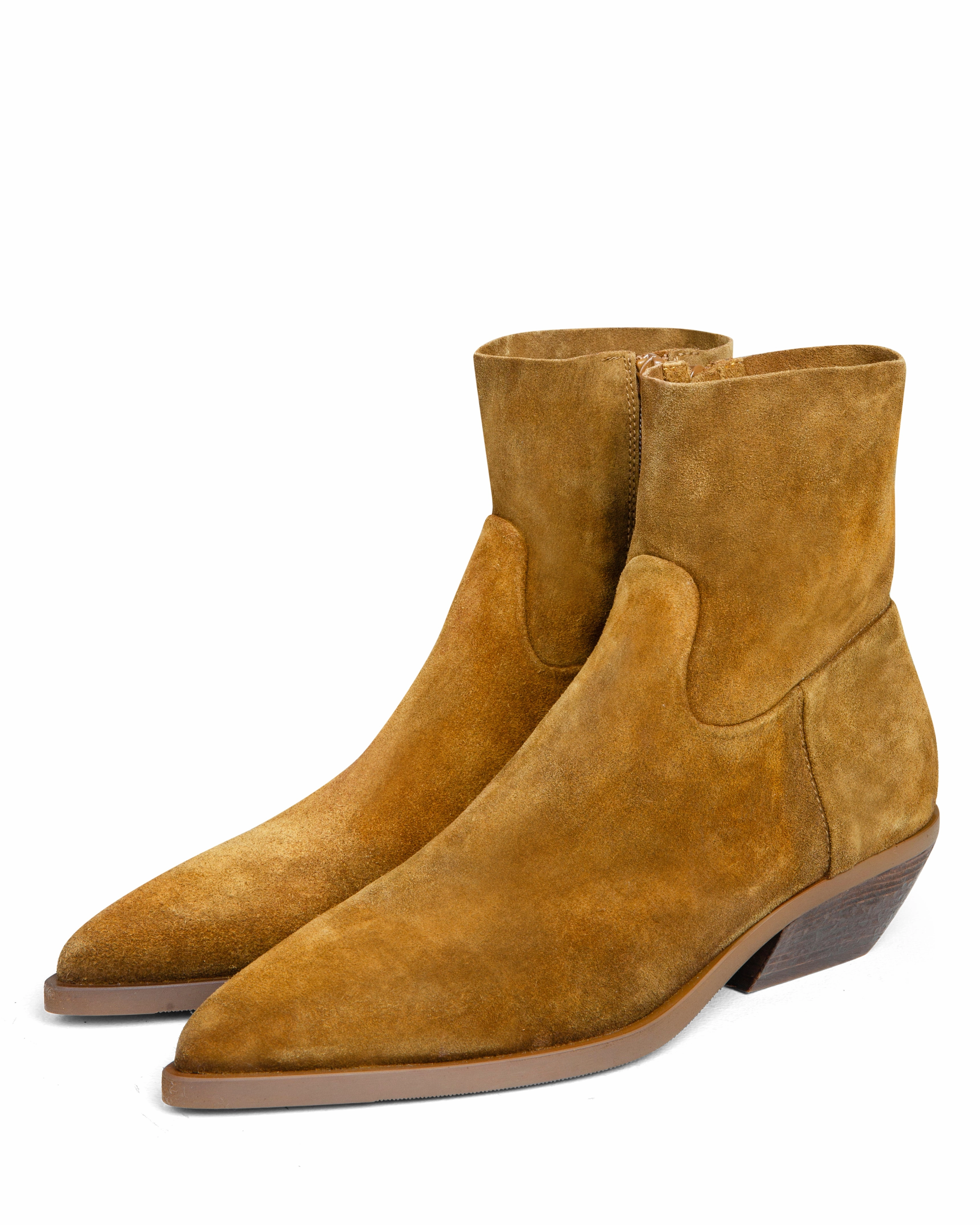 Western Ankle Boot Tan Suede E4519 Smart Wear
