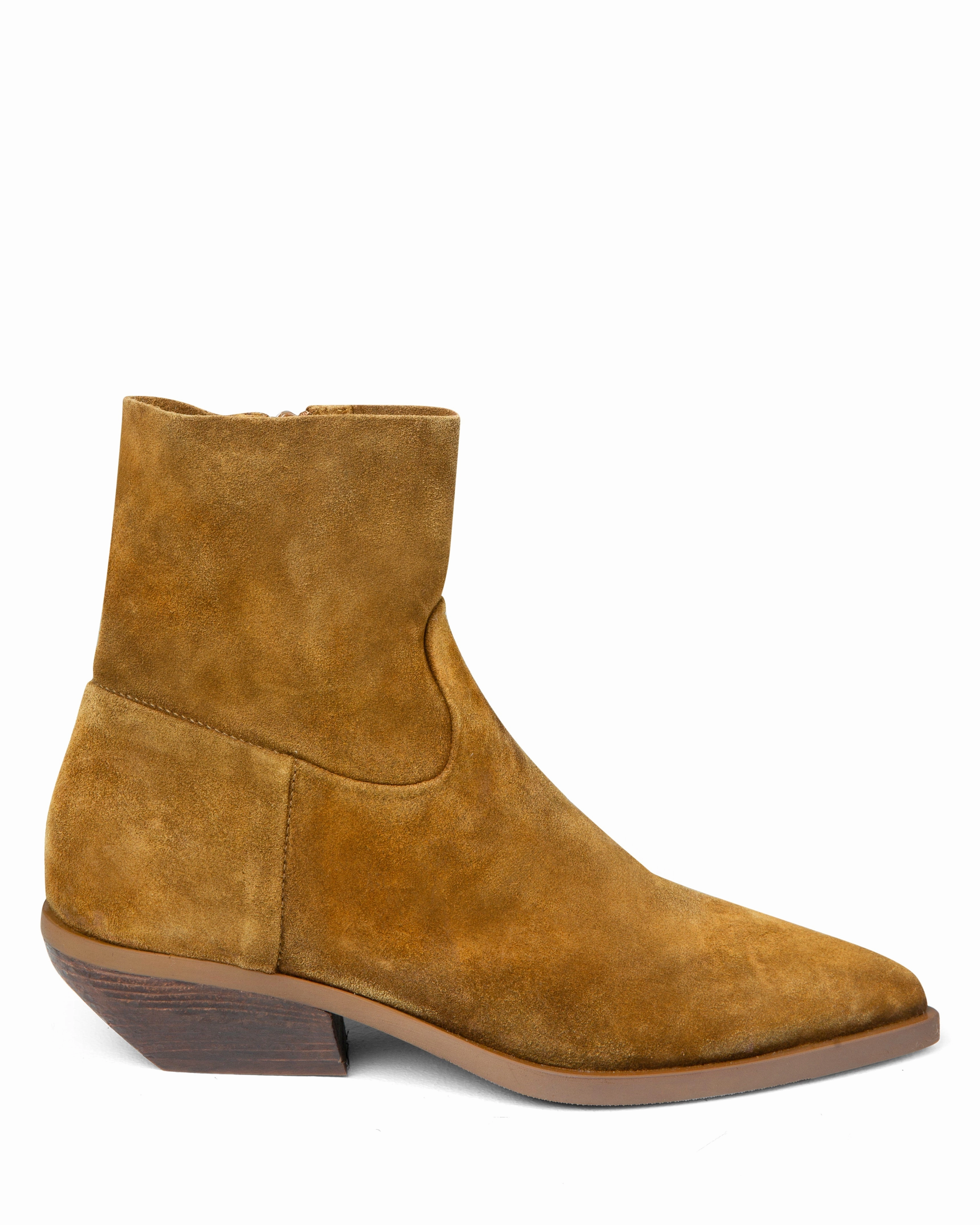Quick Fit Trendy Boot Western Ankle Boot Tan Suede E4519