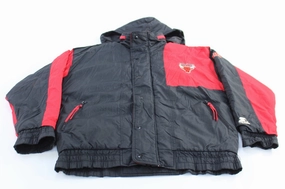 90's Chicago Bulls Embroidered Starter Zip Up Jacket Alternative