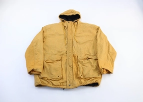 Wilson's The Leather Expert Yellow Zip Up Jacket Reinforced Elbow Patches