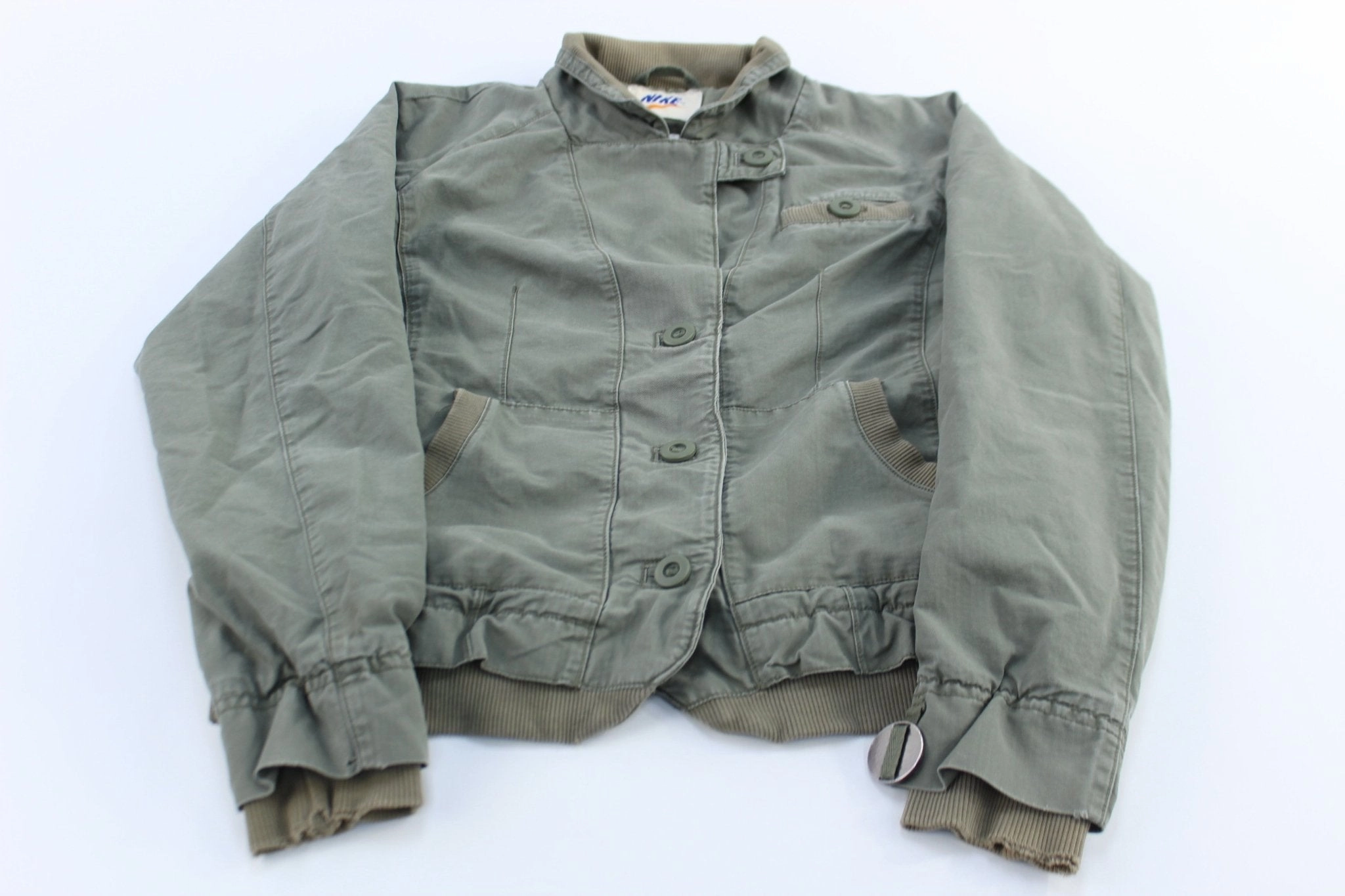 wallet Women's Nike Sportswear Green Canvas Utility Blazer Jacket