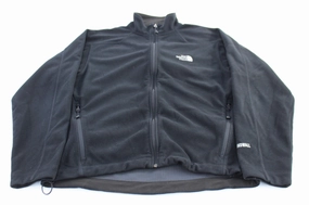 Customizable Fit The North Face Embroidered Logo Black Fleece Jacket