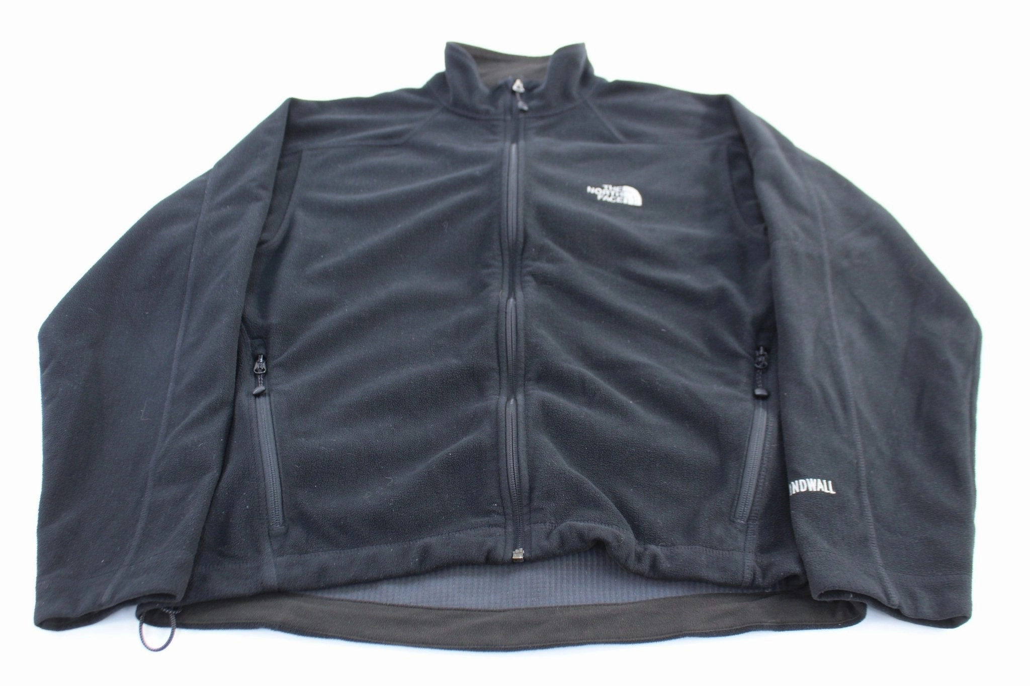 Customizable Fit The North Face Embroidered Logo Black Fleece Jacket