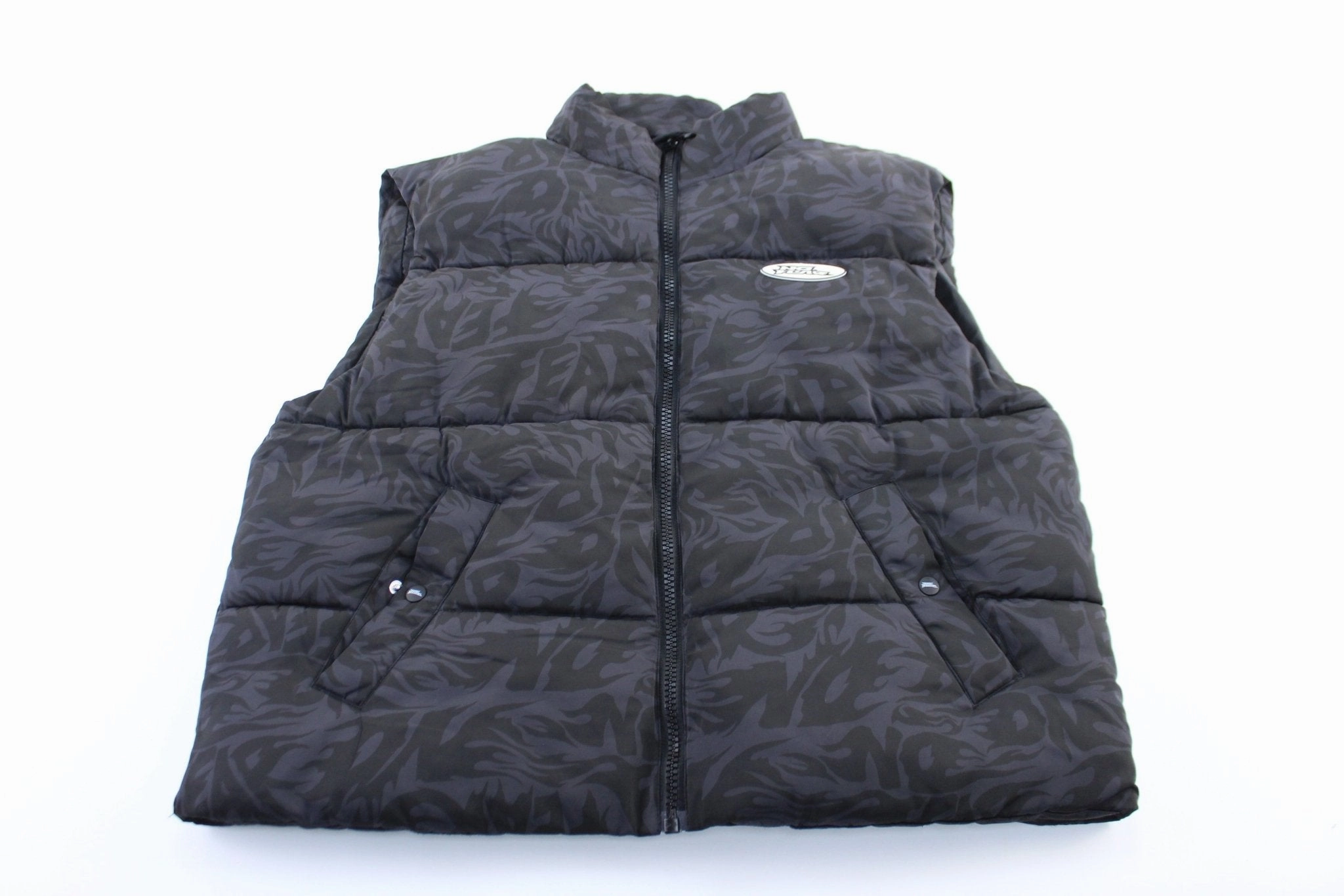 No Fear Puffer Zip Up Vest Transform