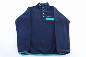 Button Noise Free Material Pataognina Synchilla Blue & Teal Snap-T Fleece Pullover