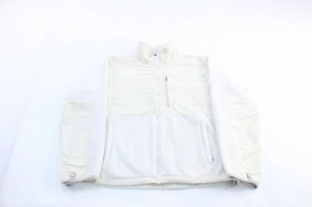 variety Women's The North Face Embroidered Logo White Denali Zip Up Jacket