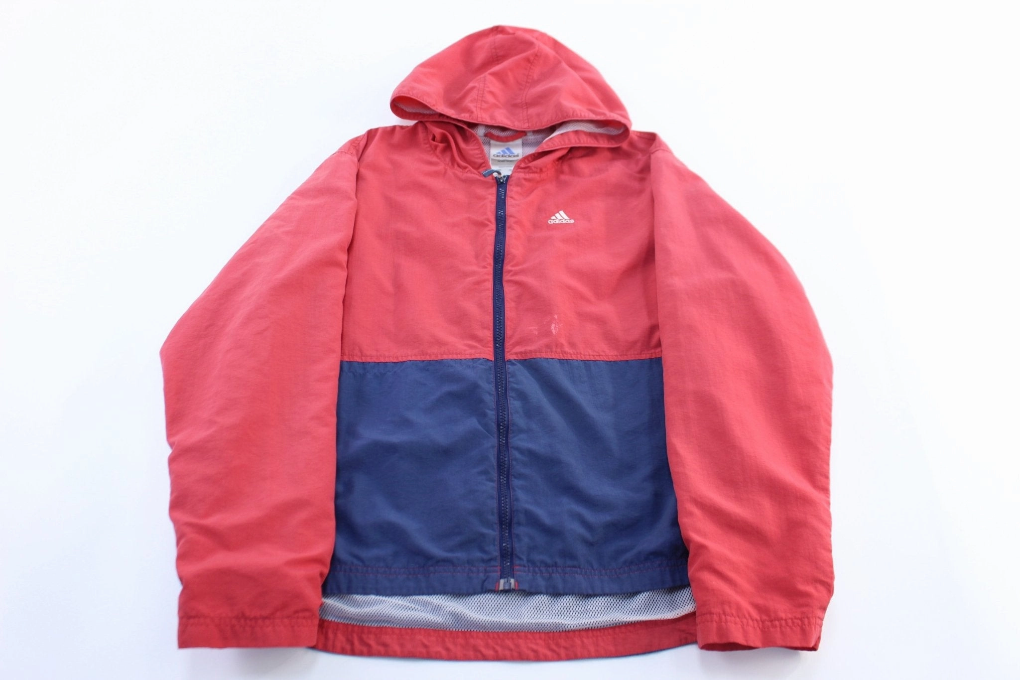 Procedure Women's 90's Adidas Embroidered Logo Red & Black Zip Up Jacket