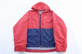 Procedure Women's 90's Adidas Embroidered Logo Red & Black Zip Up Jacket