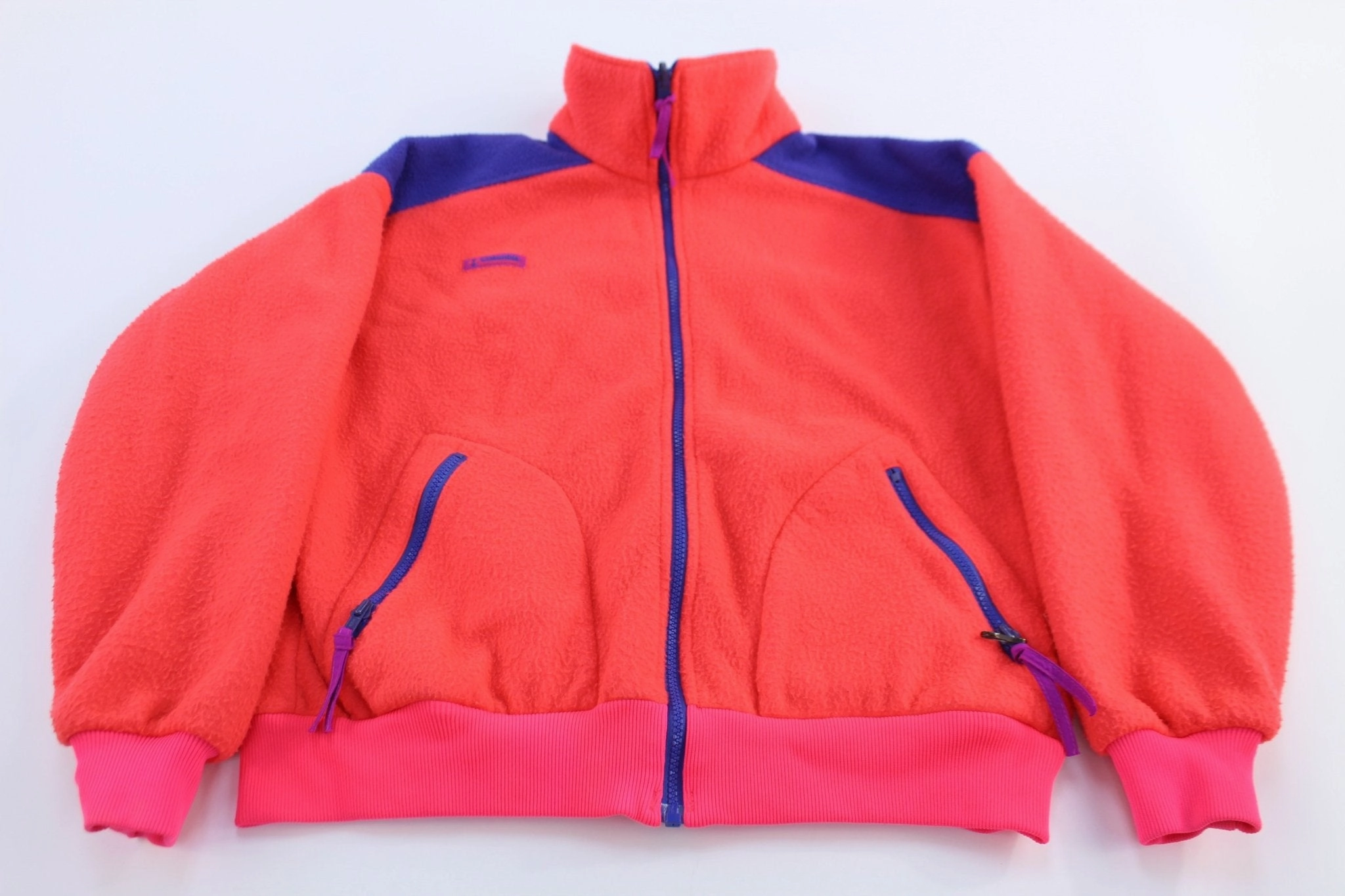 Women's 90's Columbia Sportswear Company Pink & Purple Fleece Jacket Utility Fit