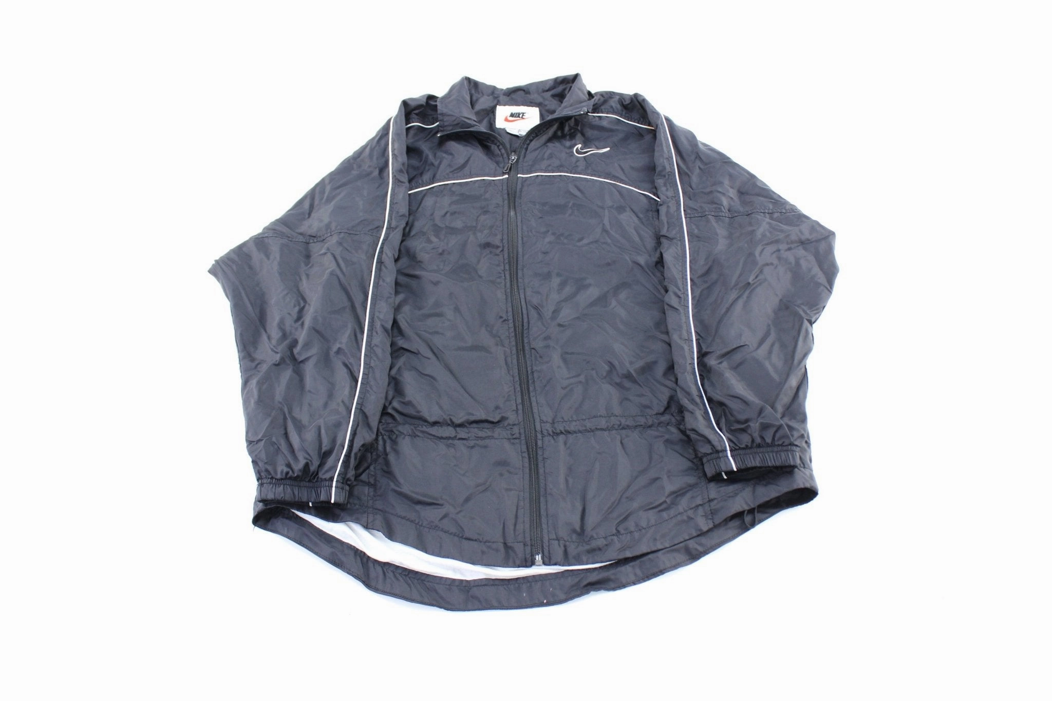 Smart Casual Women's 90's Nike Embroidered Logo Black Zip Up Jacket